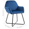 vidaXL Eetkamerstoelen 2 st fluweel blauw