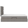vidaXL Opbergbed met LED met matras Taupe 120 x 190 cm Polyester