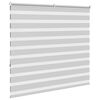 vidaXL Zebra rolgordijn 155x150 cm stofbreedte 150,9 cm lichtgrijs