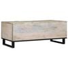 vidaXL Salontafel Beige en zwart 100 x 54 x 40 cm Massief acaciahout