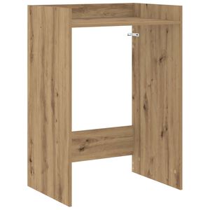 vidaXL Wasmachinekast Artisanaal eiken 67,5 x 48 x 97 cm Bewerkt hout