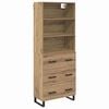 vidaXL Hoge kast 2 st Artisan Eiken 69,5 x 34 x 180 cm