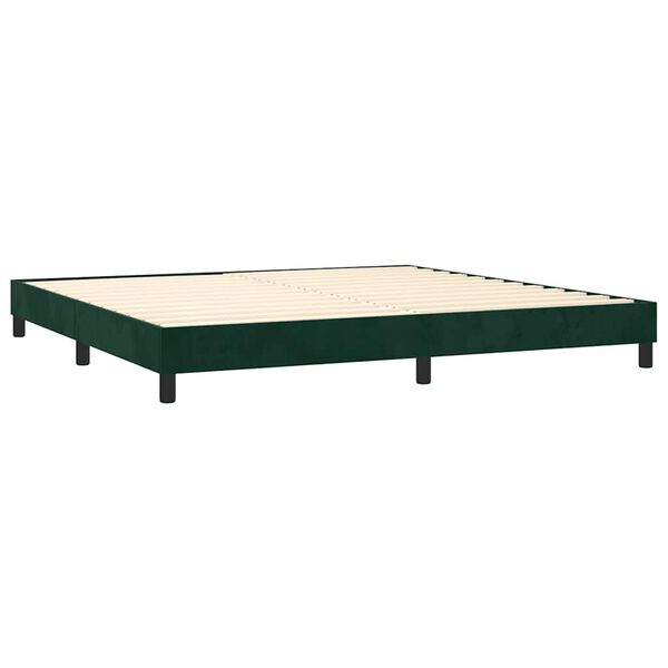 vidaXL Boxspring bed 200x200 cm fluweel donkergroen