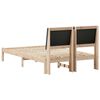 vidaXL Bedframe Bruin en donkergrijs 120 x 200 cm Massief grenenhout