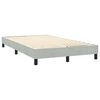 vidaXL Boxspring met matras en LED fluweel lichtgrijs 140x220 cm