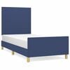 vidaXL Bedframe zonder matras 80x200 cm stof blauw