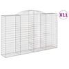 vidaXL Schanskorven 11 st gewelfd 300x50x180/200 cm ijzer