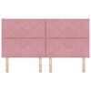 vidaXL LED Hoofdbord Roze 180 cm Nep Leer