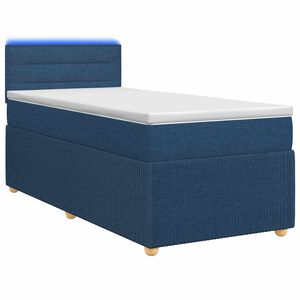 vidaXL Boxspringbed met matras met hoofdeinde Blauw 100 x 200 cm Stof