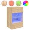 vidaXL Tv-wandmeubel met LED-verlichting 40x30x60,5 cm sonoma eiken