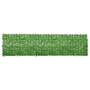 vidaXL Balkonscherm met groene bladeren 400x100 cm