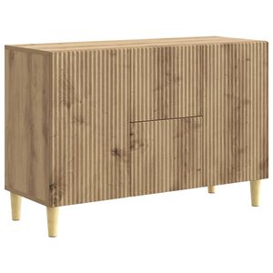 vidaXL Dressoir Artisanaal eiken 89 x 34,5 x 60 cm Bewerkt hout