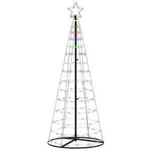 vidaXL LED Kerstboom EKENAS 250 cm 390 LED's Meerkleurig Staal