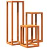 vidaXL Plantenstandaards 3 st massief grenenhout wasbruin