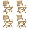 vidaXL Klapstoelen 4 stuks 54,5x61,5x86,5 cm Massief acaciahout