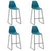 vidaXL Barstoelen 4 st kunststof turquoise