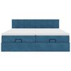 vidaXL Ottoman bed met matrassen 160x200cm fluweel donkerblauw