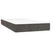 vidaXL Boxspring met matras en LED fluweel donkergrijs 120x190 cm