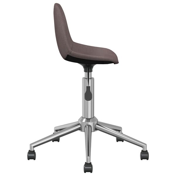 vidaXL Eetkamerstoelen 4 st draaibaar stof taupe