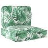 vidaXL Pallet Kussen Set Oxford Stof Groen Bladpatroon 70 x 70 x 12 cm