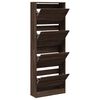 vidaXL Schoenenkast 60x21x163,5 cm bewerkt hout bruin eikenkleur