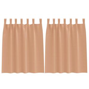 vidaXL Zwart-out Gordijnen met Ringen 2 st Licht Bruin 140 x 140 cm