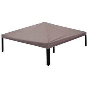 vidaXL Paviljoenhoes met dak Taupe 300 x 300 cm Polyester en staal