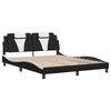 vidaXL Bedframe "Viana" zonder matras kunstleer zwart en wit 160x200 cm