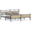 vidaXL Bedframe zonder matras metaal sonoma eikenkleur 200x200 cm