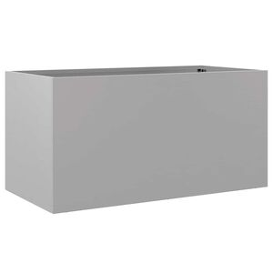 vidaXL Plantenbak 62x30x29 cm gegalvaniseerd staal zilverkleurig