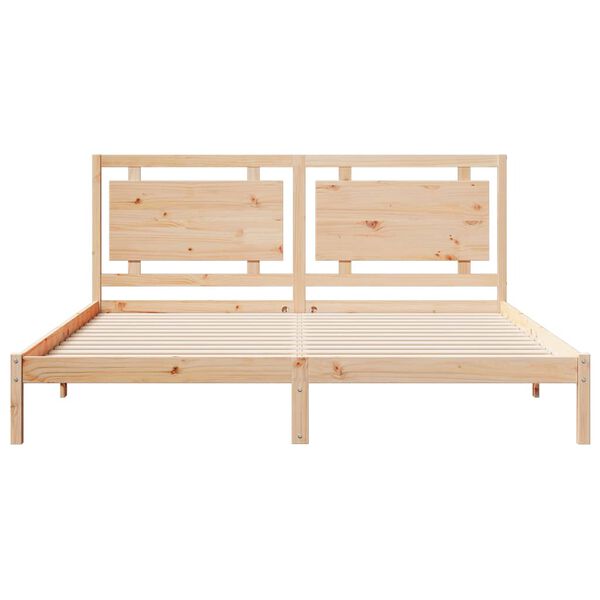 vidaXL Bedframe extra lang zonder matras massief hout 200x210 cm