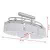 vidaXL Plafondlamp met ellipsvormige glazen kappen 6xE14