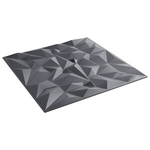 vidaXL Wandpanelen 12 st 50 x 50 cm Amethist Grijs XPS Schuim