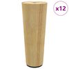 vidaXL Meubelpoten 12 pcs Bruin &Oslash; 44 x 100 mm Massief Eucalyptus Hout