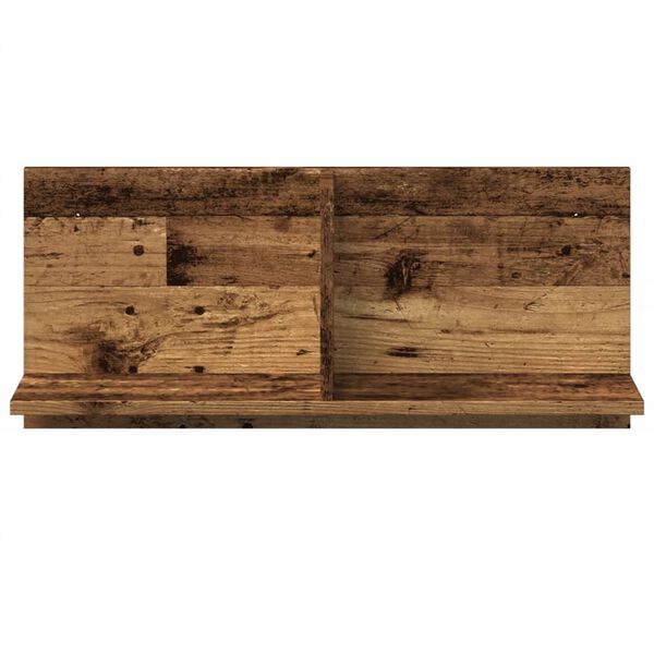 vidaXL Wandkast 70x16,5x30 cm bewerkt hout oud houtkleurig