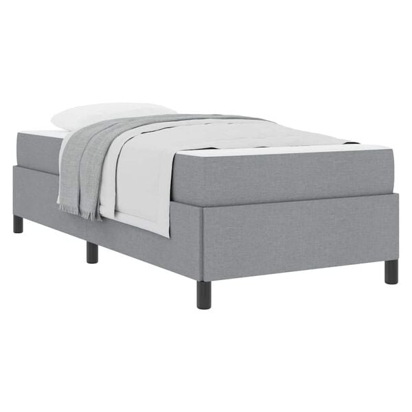 vidaXL Boxspringbed Lichtgrijs 90 x 190 cm Stof
