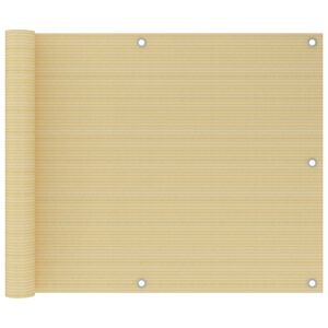 vidaXL Balkonscherm 75x400 cm HDPE beige