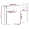 vidaXL Dressoir Oudhout 116 x 30 x 75 cm Bewerkt hout