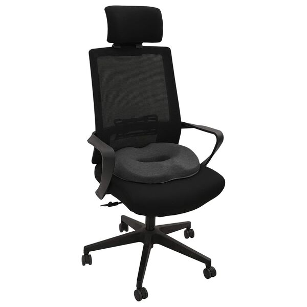 vidaXL Zitkussen &Eacute;&eacute;nkleurig Donkergrijs 42 x 36,5 x 8 cm Traagschuim