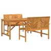vidaXL Tuin eettafelset 3 st Bruin Massief Acaciahout