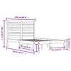 vidaXL Bedframe massief hout wit 120x190 cm