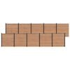vidaXL Hekpaneel 10 pcs WPC en Aluminium Bruin