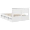 vidaXL Bedframe met hoofdeinde Wit 140 x 190 cm Massief grenenhout