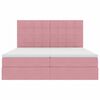 vidaXL Opslag bed met matras met hoofdeinde Roze 180 x 200 cm Fluweel