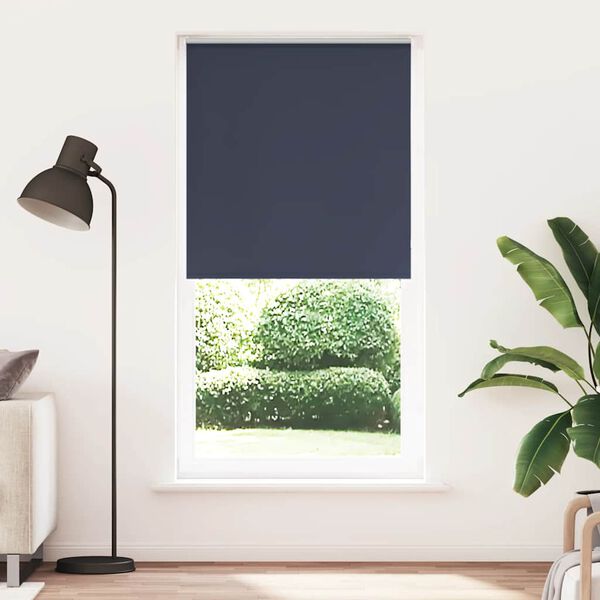 vidaXL Rolgordijn verduisterend 115x230 cm stofbreedte 110,7 cm blauw