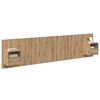 vidaXL Hoofdbord Met Kast met lade 3 pcs Artisan Eiken Bewerkt hout
