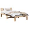 vidaXL Bedframe met hoofdeinde Naturel 75 x 190 cm Massief grenenhout