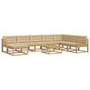 vidaXL Buiten bankenset 9 st Wit en Beige