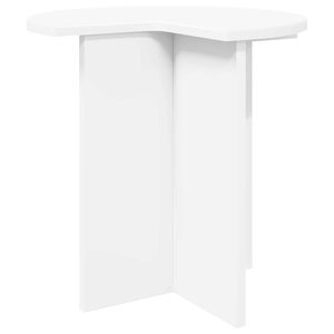 vidaXL Bijzettafel met opslag Wit &Oslash; 39 x 38 cm Bewerkt hout