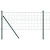 vidaXL Euro-hek met grondbevestiging 50 x 0,6 m PVC-Coated Staal Groen